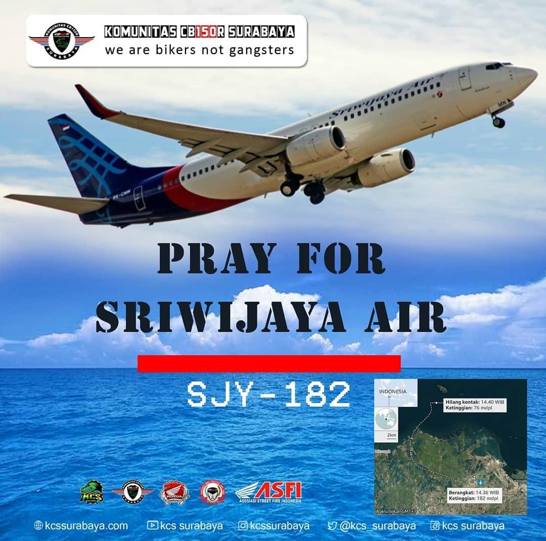 Honda Munity Klub Paguyuban Pengda Dan Honda Munity Jatim Ikut Belasungkawa Atas Jatuhnya Sriwijaya Air Sj 1